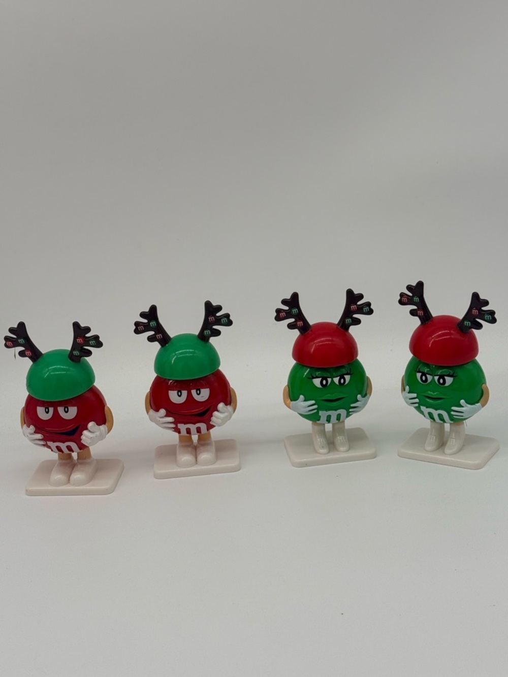 M&M'S Holiday Antler Figure Set - Red & Green Characters